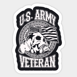 US ARMY VETERAN SKULLS Sticker